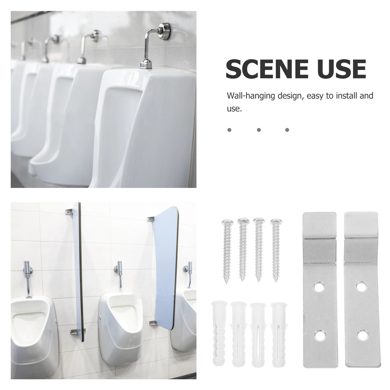1 set Stainless Steel Bathroom Urinal Hook Wall Mount Bracket Stable Attachment Space Saving
1 set Stainless Steel Bathroom Urinal Hook Wall Mount Bracket Stable Attachment Space Saving