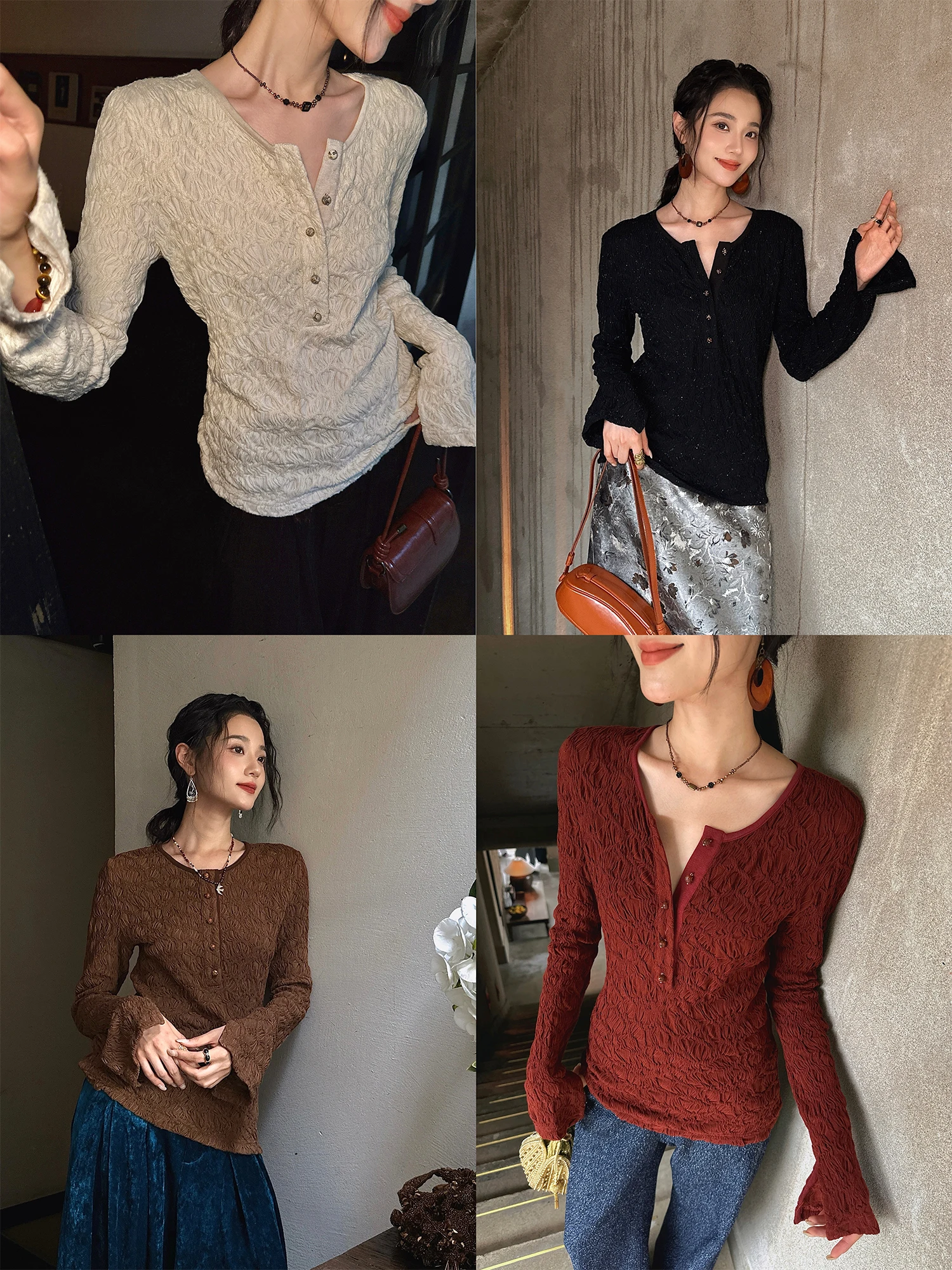 Sanji Bla Flower New Chinese Sle Early Autumn Pleated Long Sve Knitted Top Boting irt Casual Slim Fit Medium Soft...
Sanji Bla Flower New Chinese Sle Early Autumn Pleated Long Sve Knitted Top Boting irt Casual Slim Fit Medium Soft...