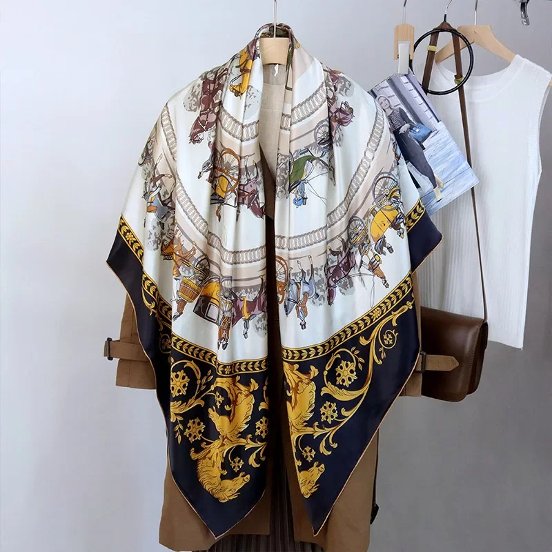 High-end Elegant Women Fine Princess and Knight Print Quality 16MM Plain Satin Silk Hand-rolled Edge Large Square Scarf Shawl
High-end Elegant Women Fine Princess and Knight Print Quality 16MM Plain Satin Silk Hand-rolled Edge Large Square Scarf Shawl