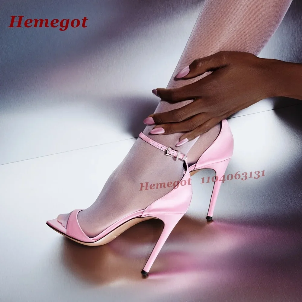 Satin Pink One Straps Sandals Ankle Buckled Stiletto Women's Sandals Summer 2025 New Thin High Heeled Side Air Runway Party Shoe
Satin Pink One Straps Sandals Ankle Buckled Stiletto Women's Sandals Summer 2025 New Thin High Heeled Side Air Runway Party Shoe