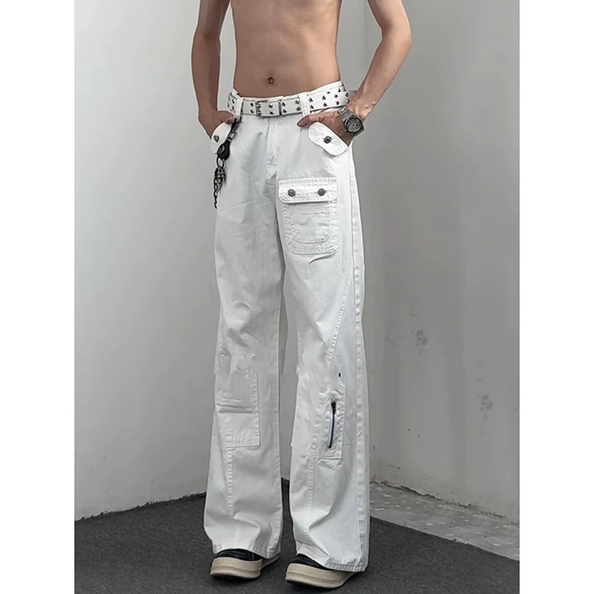 Мужские джинсы в американском ретро-стиле, повседневные, рабочие, с высокой талией, с множеством карманов, расклешенные, удлиненные, весна-осень, облегающий крой
Мужские джинсы в американском ретро-стиле, повседневные, рабочие, с высокой талией, с множеством карманов, расклешенные, удлиненные, весна-осень, облегающий крой