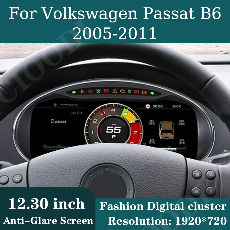 12.3" Digital Instrument Cluster For VW Volkswagen Passat B6 2005-2011 Virtual Cockpit Speedometer Counter Dashboard CarPlay
12.3" Digital Instrument Cluster For VW Volkswagen Passat B6 2005-2011 Virtual Cockpit Speedometer Counter Dashboard CarPlay