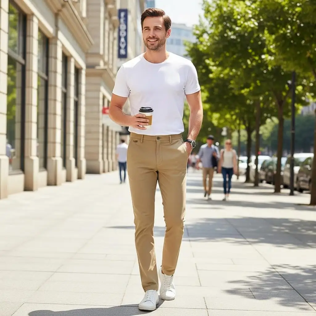 Summer Men's Chino Pants 97% Cotton Casual Straight Trousers Male Fashion Mid Waist Long Pants Solid Color Office Work Pants
Summer Men's Chino Pants 97% Cotton Casual Straight Trousers Male Fashion Mid Waist Long Pants Solid Color Office Work Pants