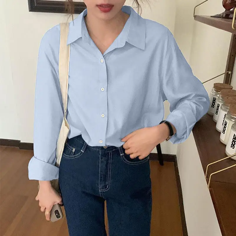 Pastel Yellow Long Sve irt Loose Fit Candy Color Korean Sle Commute Faion Pure Color Collar Polyester Blend irt
Pastel Yellow Long Sve irt Loose Fit Candy Color Korean Sle Commute Faion Pure Color Collar Polyester Blend irt