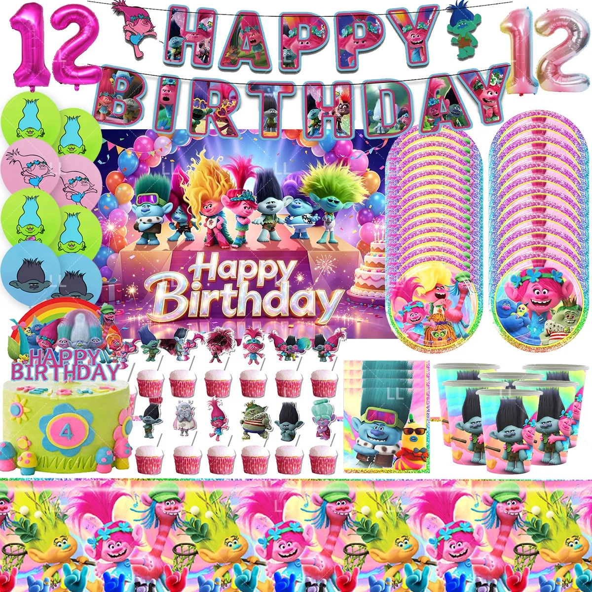 Trolls Birthday Birthday Party Decoration Backdrop Magic Hair Elf Balloon Set Cake Topper Baby Shower Kid Gifts Toy Supplies
Trolls Birthday Birthday Party Decoration Backdrop Magic Hair Elf Balloon Set Cake Topper Baby Shower Kid Gifts Toy Supplies