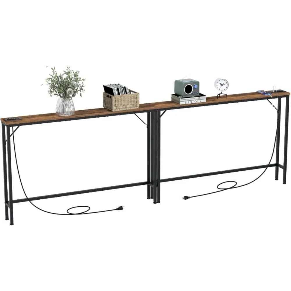 Skinny 5.9" Console Table 47.24" Narrow Long Sofa Table with Power Outlets USB Ports Industrial Wooden Entry Table for Entryway
Skinny 5.9" Console Table 47.24" Narrow Long Sofa Table with Power Outlets USB Ports Industrial Wooden Entry Table for Entryway