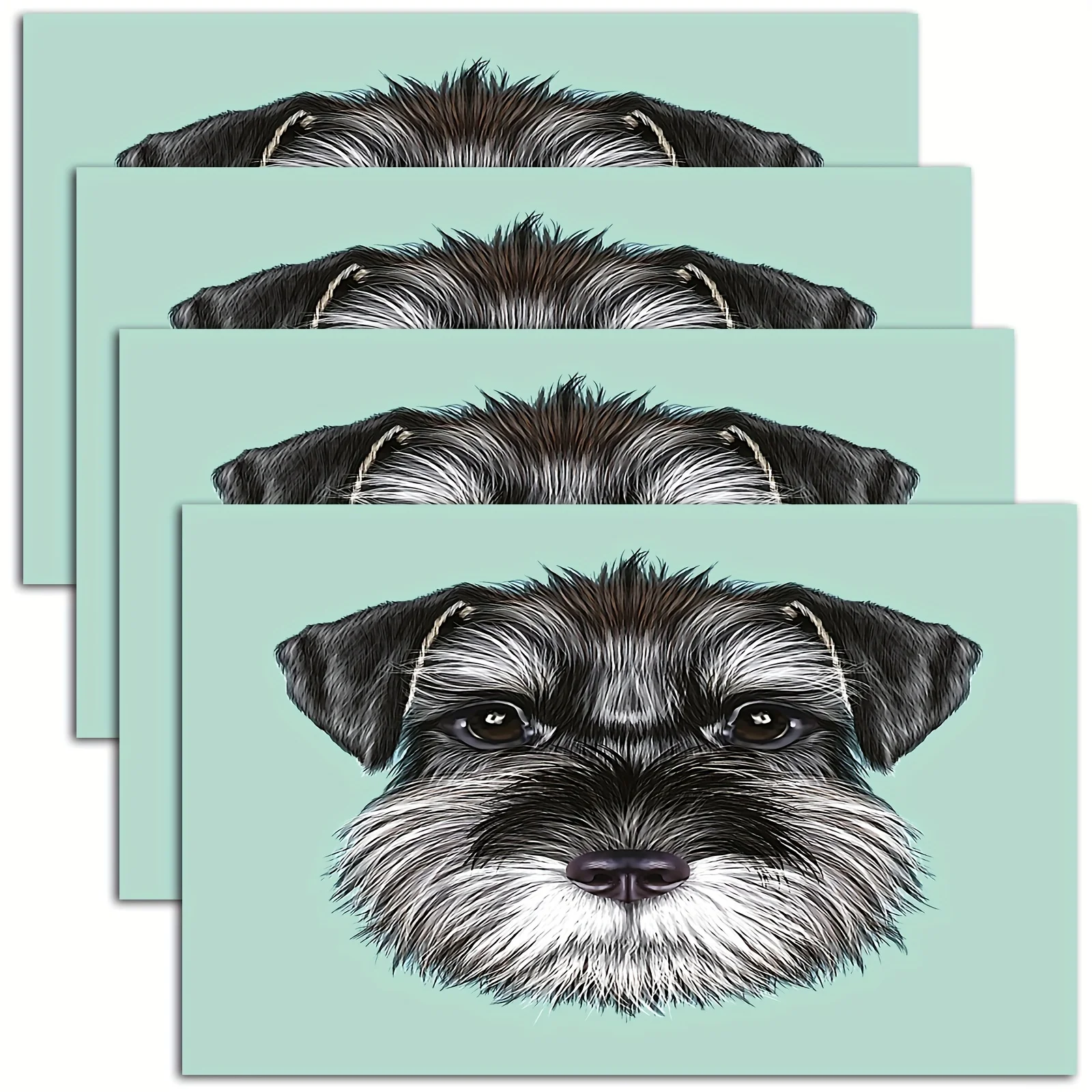 4pcs Set Schnauzer-Themed Linen Placemats - Washable & Heat-Resistant, Blue Background Design for Dining Table Decor, 12x18 Inch
4pcs Set Schnauzer-Themed Linen Placemats - Washable & Heat-Resistant, Blue Background Design for Dining Table Decor, 12x18 Inch