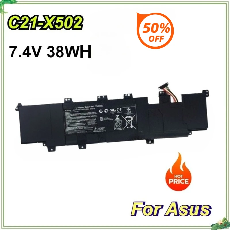 C21-X502 Laptop Battery for ASUS X502 X502C Pu500c Pu500ca V500c S500ca 0b200-00320300m C31-X502 7.4V 38Wh Bateria
C21-X502 Laptop Battery for ASUS X502 X502C Pu500c Pu500ca V500c S500ca 0b200-00320300m C31-X502 7.4V 38Wh Bateria
