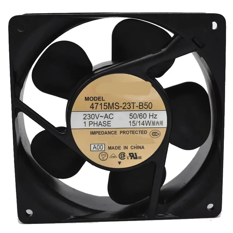 Cooling Fan 4715MS-23T-B50 4715MS-23T-B30 H00/A00 AC 230V 120*120*38MM for inverter UPS power supply cabinet
Cooling Fan 4715MS-23T-B50 4715MS-23T-B30 H00/A00 AC 230V 120*120*38MM for inverter UPS power supply cabinet