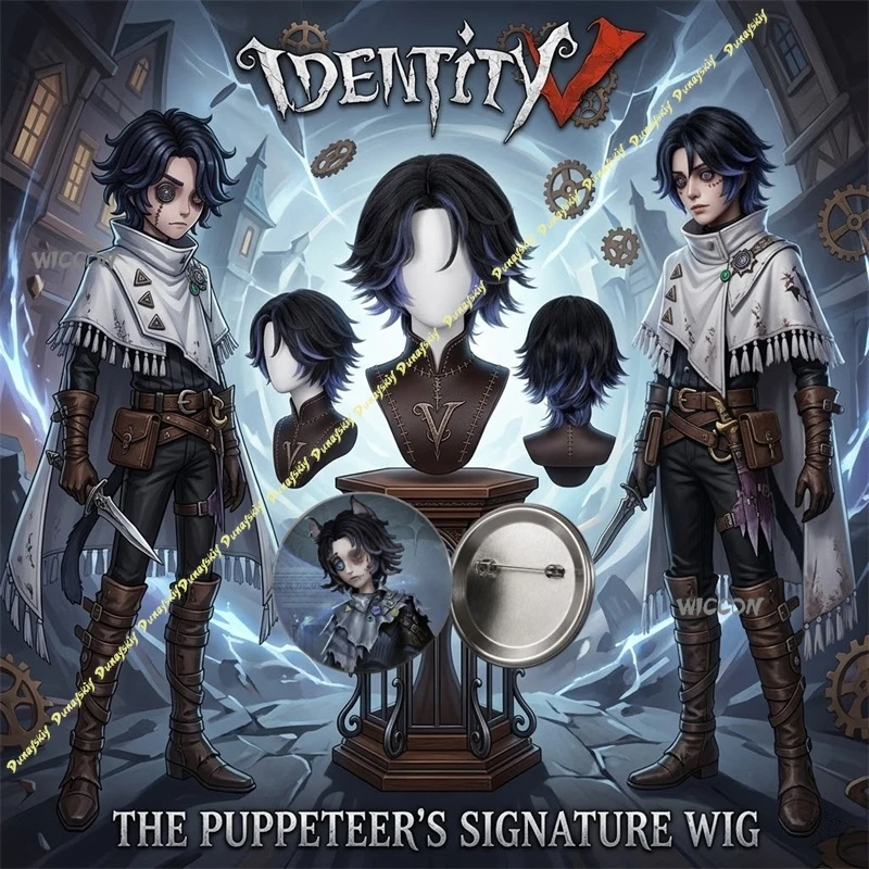 Identity V Puppeteer Matthias Cosplay Wig, Black Purple Ombre Short Wavy Hair With Character Pin Badge For Anime Cos Party
Identity V Puppeteer Matthias Cosplay Wig, Black Purple Ombre Short Wavy Hair With Character Pin Badge For Anime Cos Party
