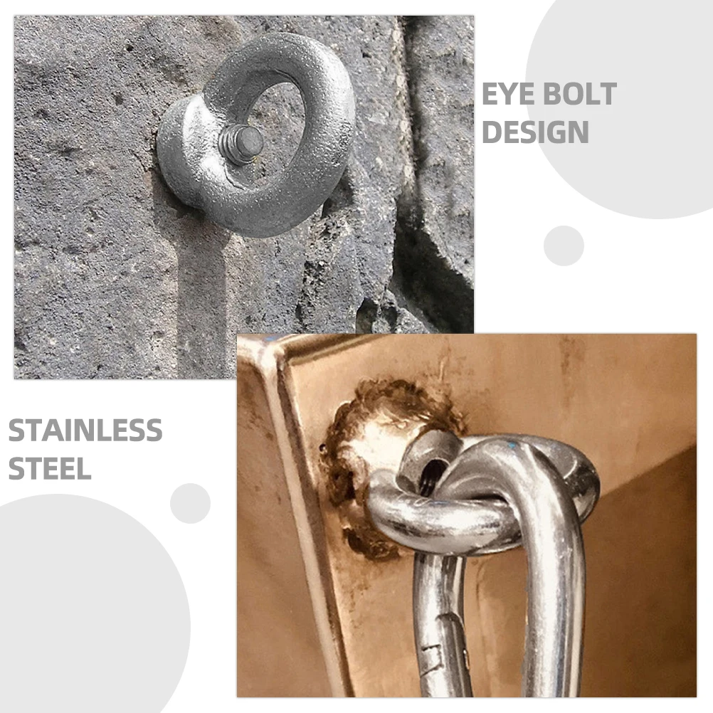 Stainless Steel Lifting Ring Heavy Duty Metal Screw Threaded Eye Bolt Fixing Hanging Bolt For Hammock Swing Long Durable Screw
Stainless Steel Lifting Ring Heavy Duty Metal Screw Threaded Eye Bolt Fixing Hanging Bolt For Hammock Swing Long Durable Screw