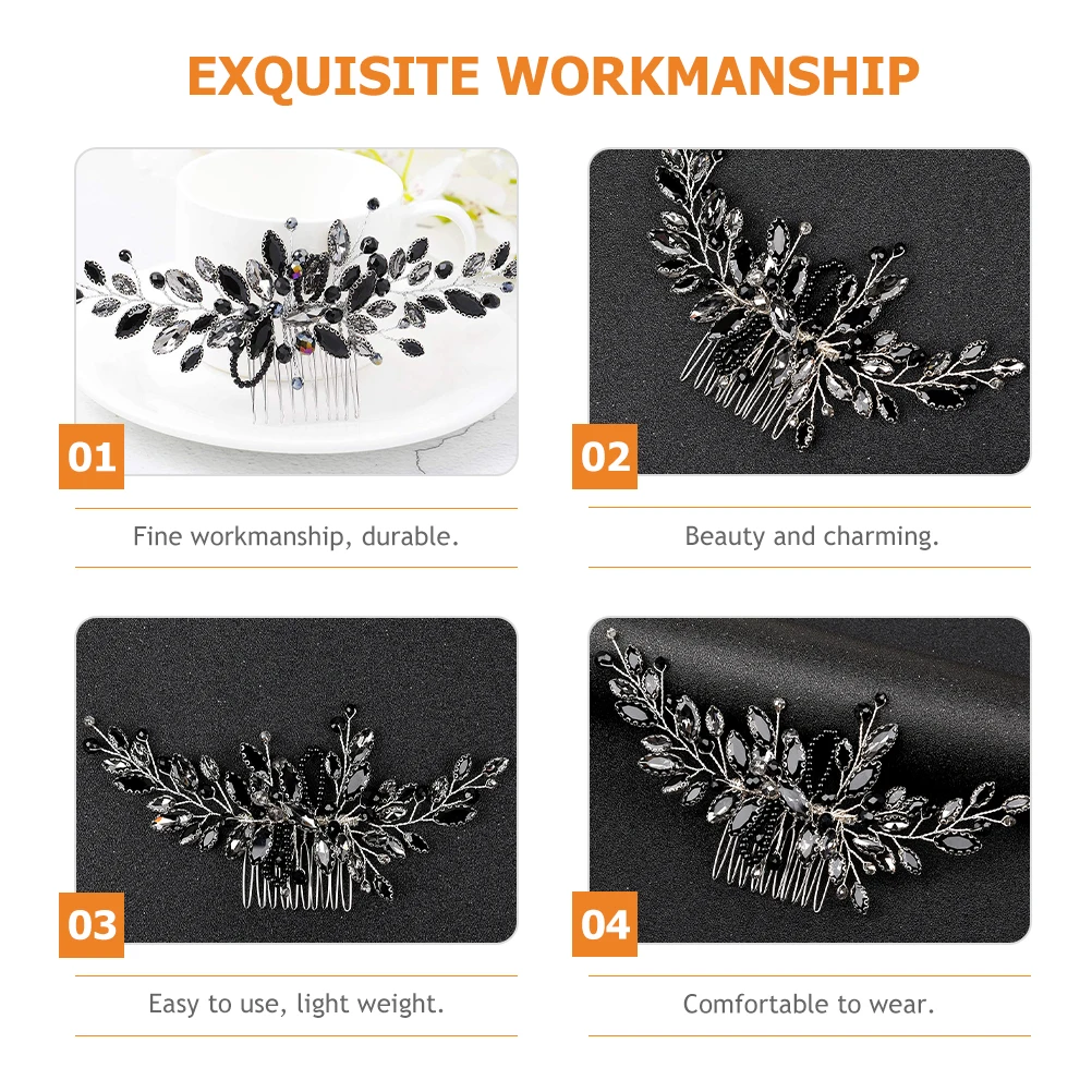 Crystal Hair Black Glass Decoration Bridal Wedding Headpiece Bride Bridesmaid Prom Wedding Hair Accessories For Brides Gifts
Crystal Hair Black Glass Decoration Bridal Wedding Headpiece Bride Bridesmaid Prom Wedding Hair Accessories For Brides Gifts
