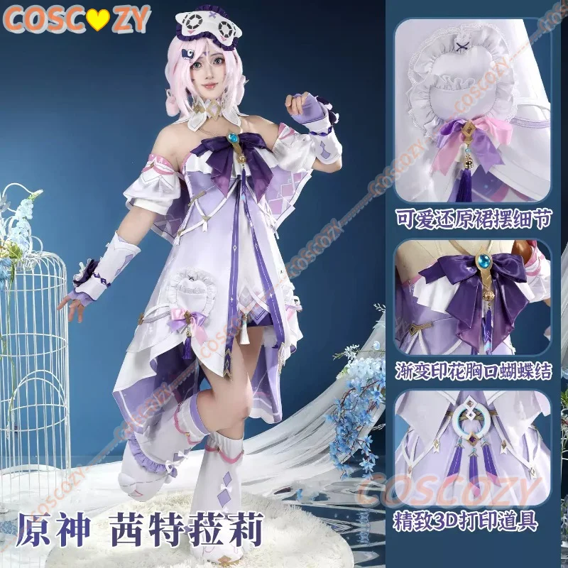 Genshin Impact Citlali Cosplay Costume Party Wig for Women Role Play Props Party Purple Lovely Bow Tie Woman Dress for Con Fair
Genshin Impact Citlali Cosplay Costume Party Wig for Women Role Play Props Party Purple Lovely Bow Tie Woman Dress for Con Fair