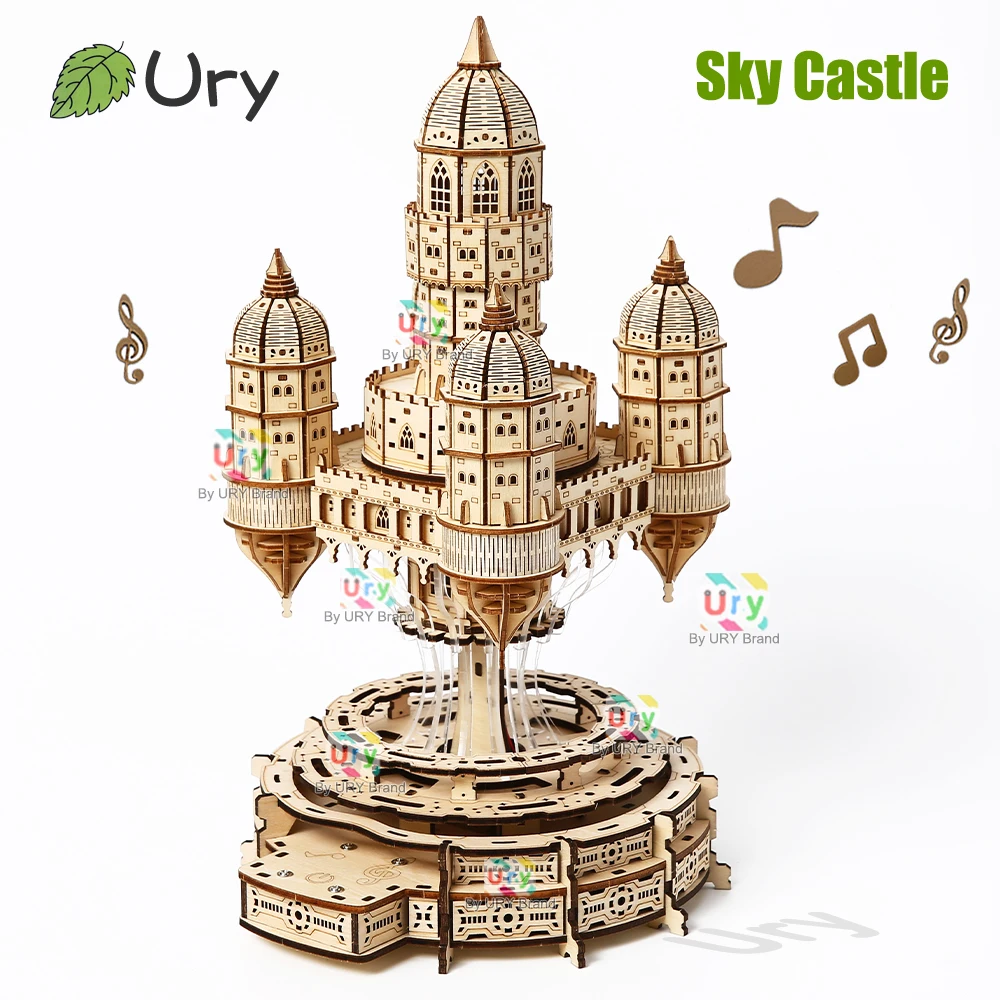 3D Wooden Puzzle House Royal Electric Rotating Sky Castle With Light Assembly Toy For Kids Adult DIY Model Decoration for Gifts
3D Wooden Puzzle House Royal Electric Rotating Sky Castle With Light Assembly Toy For Kids Adult DIY Model Decoration for Gifts