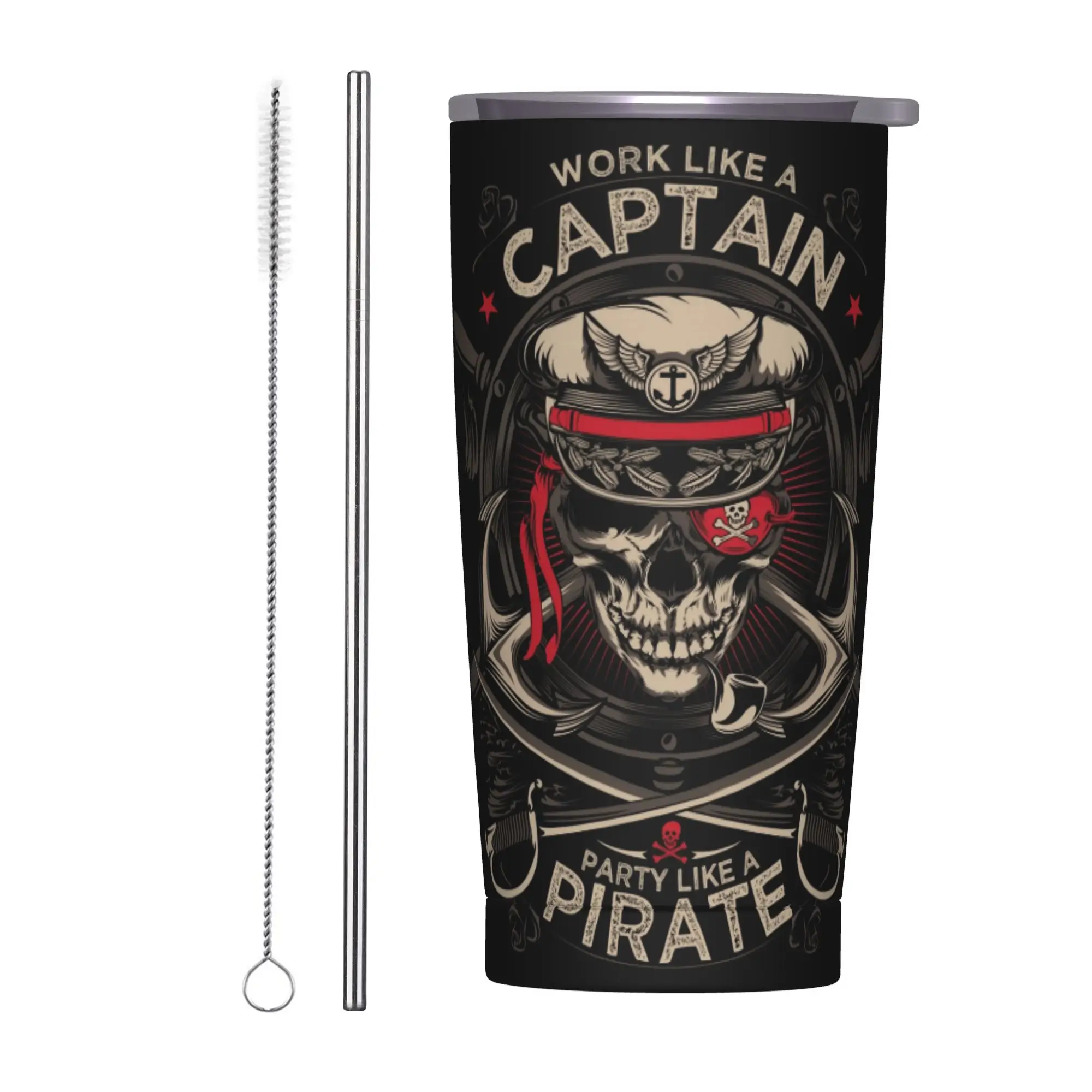 Термокружка-тамблер «Работай как капитан, праздничничай как пират» с двойными стенками, вакуумной изоляцией, 20 унций, с защитой от проливания, для кофе
Термокружка-тамблер «Работай как капитан, праздничничай как пират» с двойными стенками, вакуумной изоляцией, 20 унций, с защитой от проливания, для кофе