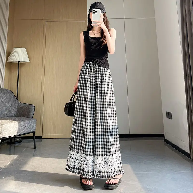 Широкие женские брюки Vintage Autumn Harajuku Classic G Chic и элегантные оригинальные новые брюки в клетку Xxl 90-х годов для женщин
Широкие женские брюки Vintage Autumn Harajuku Classic G Chic и элегантные оригинальные новые брюки в клетку Xxl 90-х годов для женщин