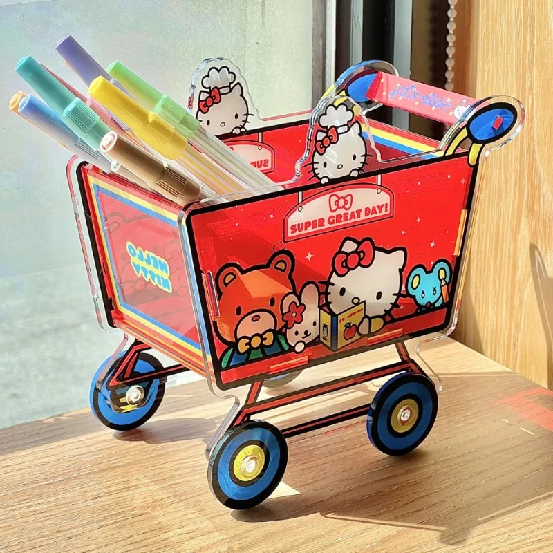 Sanrio Hello Kitty держатель для ручек студенческое общежитие офисный настольный органайзер для девочек мультфильм креативный акриловый ящик для хранения канцелярских принадлежностей
Sanrio Hello Kitty держатель для ручек студенческое общежитие офисный настольный органайзер для девочек мультфильм креативный акриловый ящик для хранения канцелярских принадлежностей