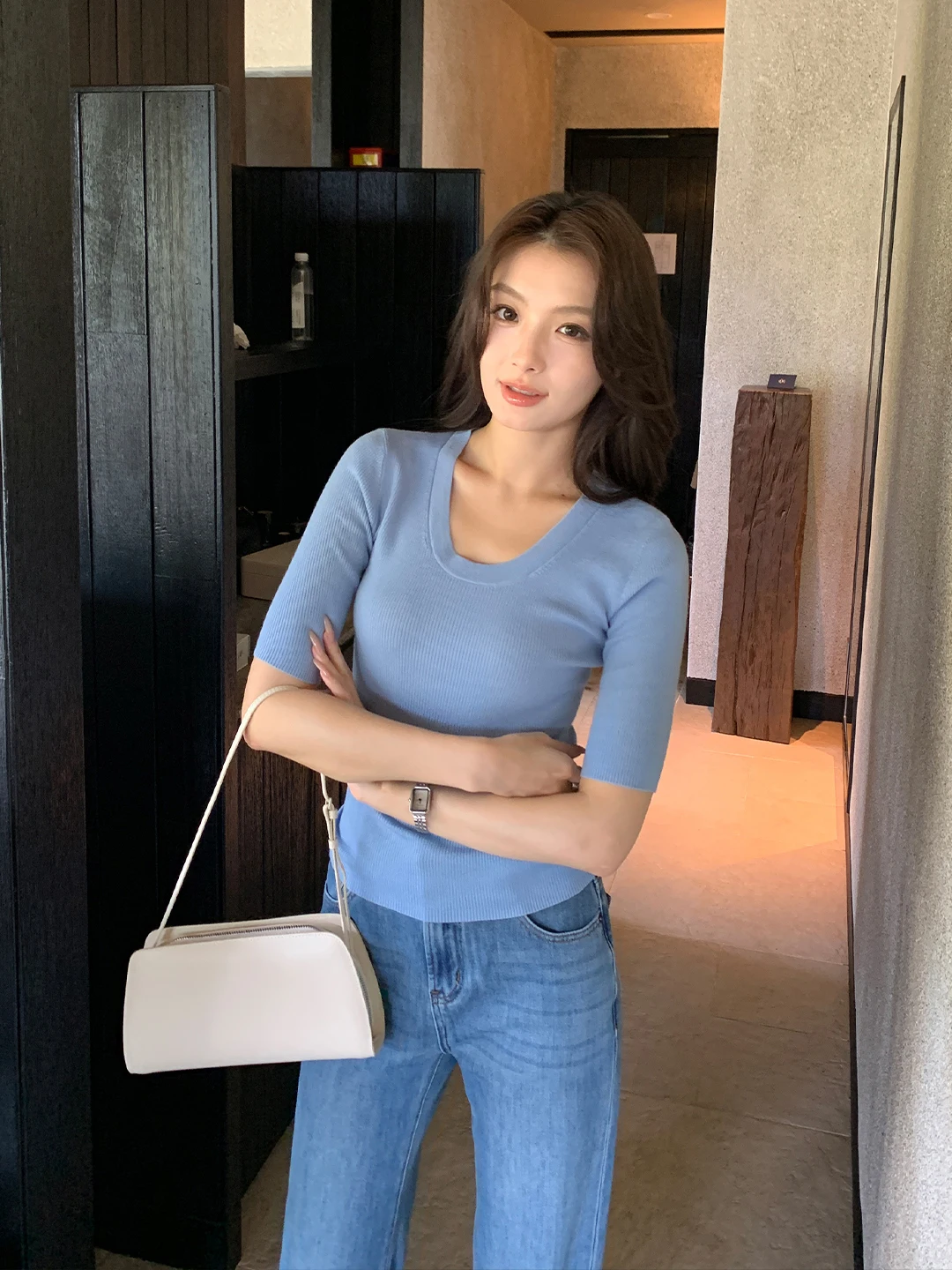 Maven Lin Women's Slim Fit Wool Knitwear U-Neck Three-Quarter Sleeve Casual Style Fashionable And Comfortable Top
Maven Lin Women's Slim Fit Wool Knitwear U-Neck Three-Quarter Sleeve Casual Style Fashionable And Comfortable Top