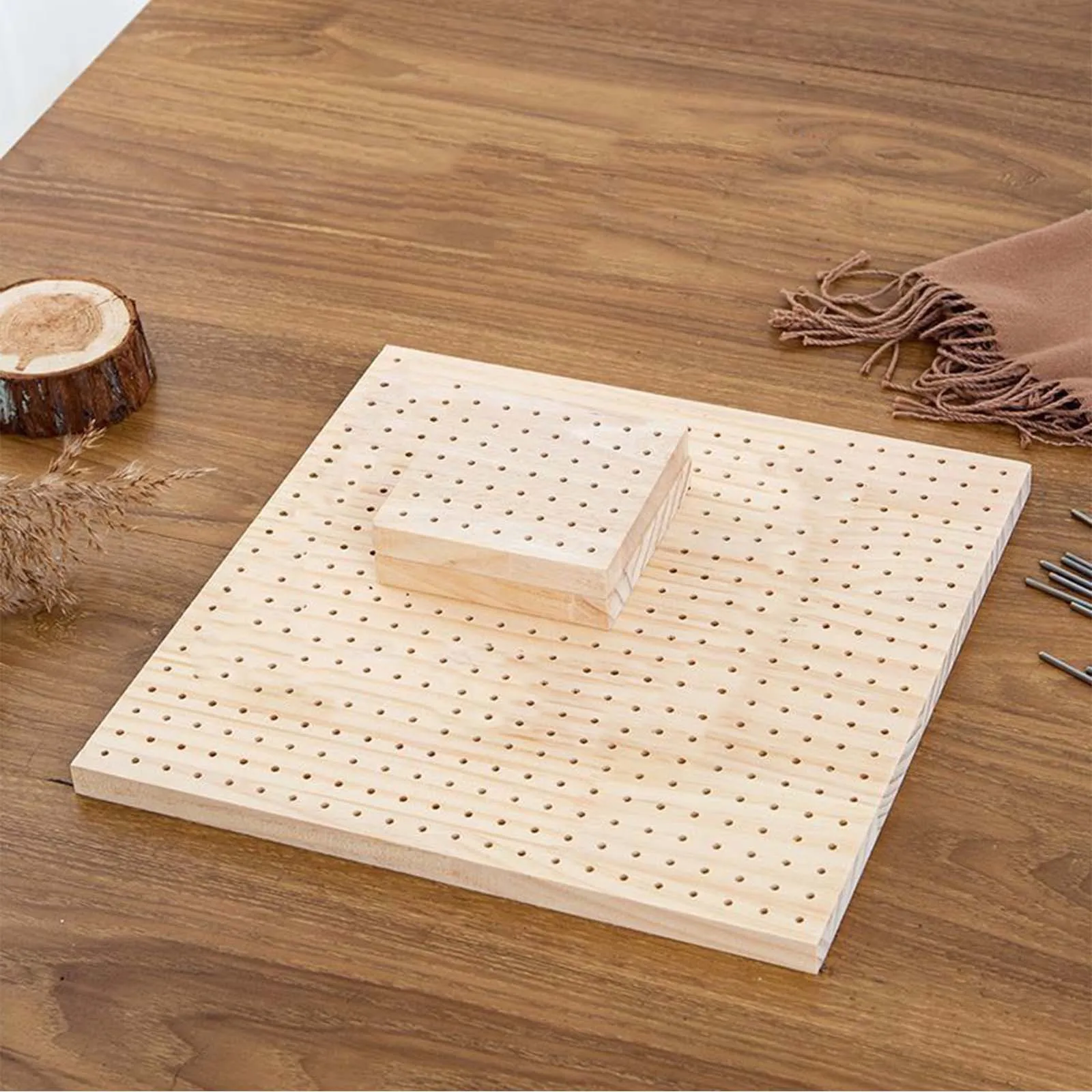 Professional Crochet Blocking Board Set | Wooden Squares w/ Stainless Steel Rods | Knitting Weave Blocking Mat for Yarn Projects
Professional Crochet Blocking Board Set | Wooden Squares w/ Stainless Steel Rods | Knitting Weave Blocking Mat for Yarn Projects