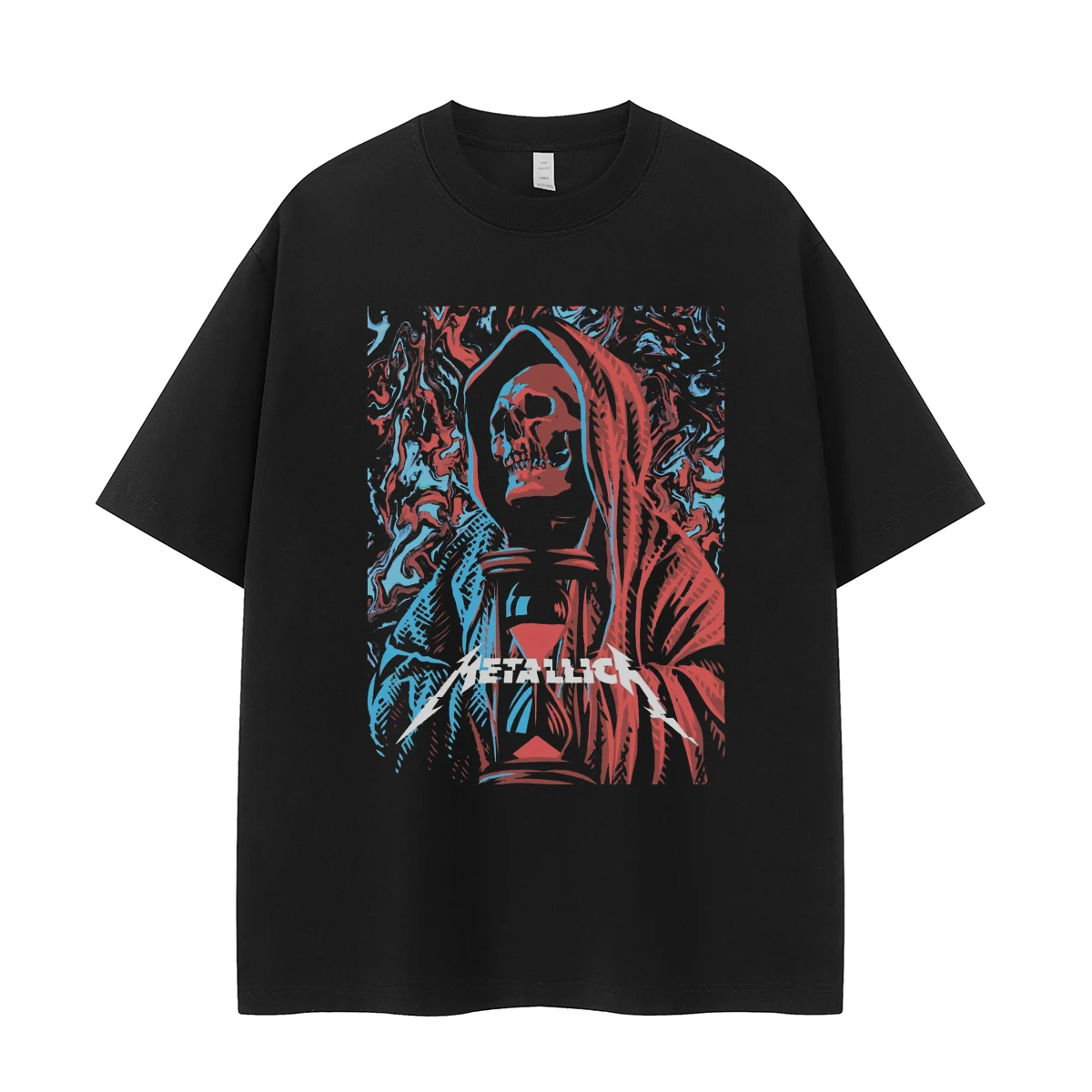 Metallica's Retro American Street Niche Design Vtg Off-the-shoulder Rock Short-sleeved T-shirt
Metallica's Retro American Street Niche Design Vtg Off-the-shoulder Rock Short-sleeved T-shirt