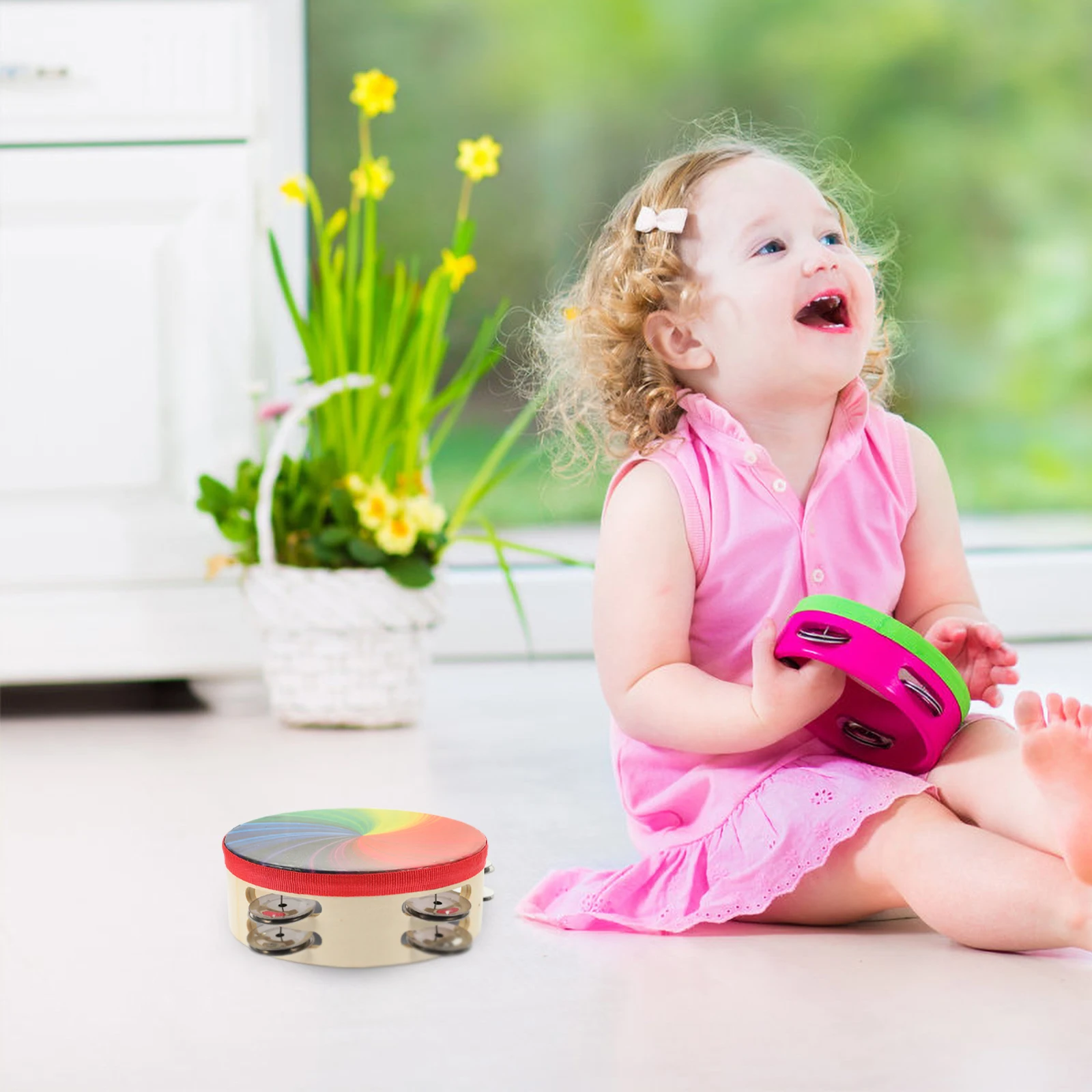 Double-Sided Rainbow Tambourine Handheld Percussion Musical Instrument For Kids Wood Hand Drum Educational Plaything Party
Double-Sided Rainbow Tambourine Handheld Percussion Musical Instrument For Kids Wood Hand Drum Educational Plaything Party