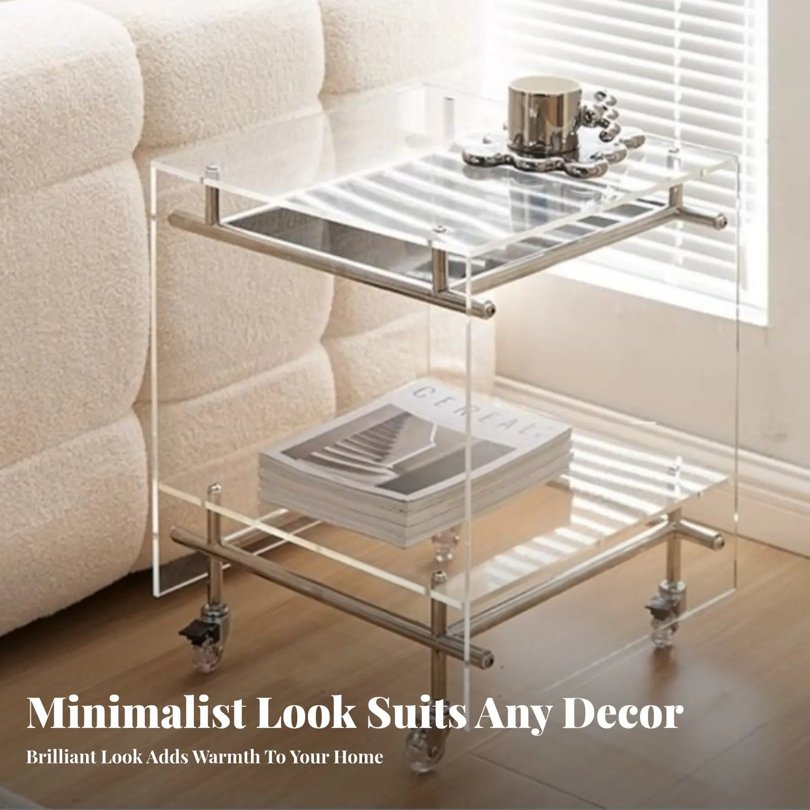 Multi-Tier Rolling Trolley Transparent Design 2-Tier Rolling Trolley Vintage and Design Versatile Use for Household Users
Multi-Tier Rolling Trolley Transparent Design 2-Tier Rolling Trolley Vintage and Design Versatile Use for Household Users
