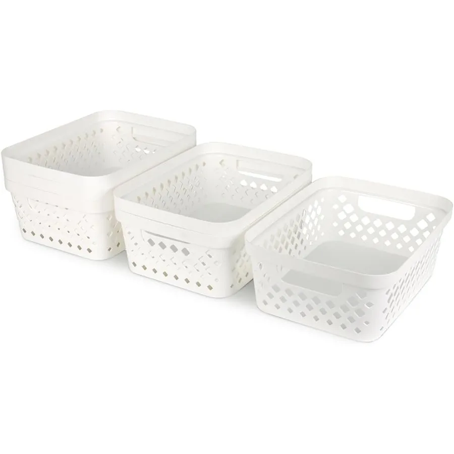 6-Pack White Storage Baskets | 2-Gallon Nesting Organizers with Handles for Bedroom Closet Organization
6-Pack White Storage Baskets | 2-Gallon Nesting Organizers with Handles for Bedroom Closet Organization