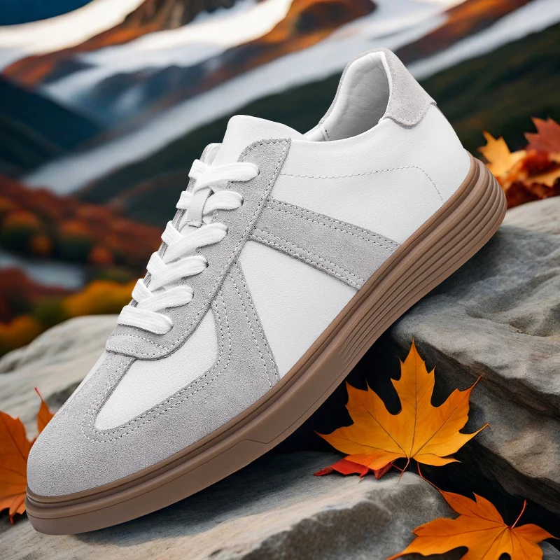 Men's White Grey Retro Sneakers Leather Suede Casual Platform Skate Shoes Non-slip Comfortable Daily Trainers
Men's White Grey Retro Sneakers Leather Suede Casual Platform Skate Shoes Non-slip Comfortable Daily Trainers