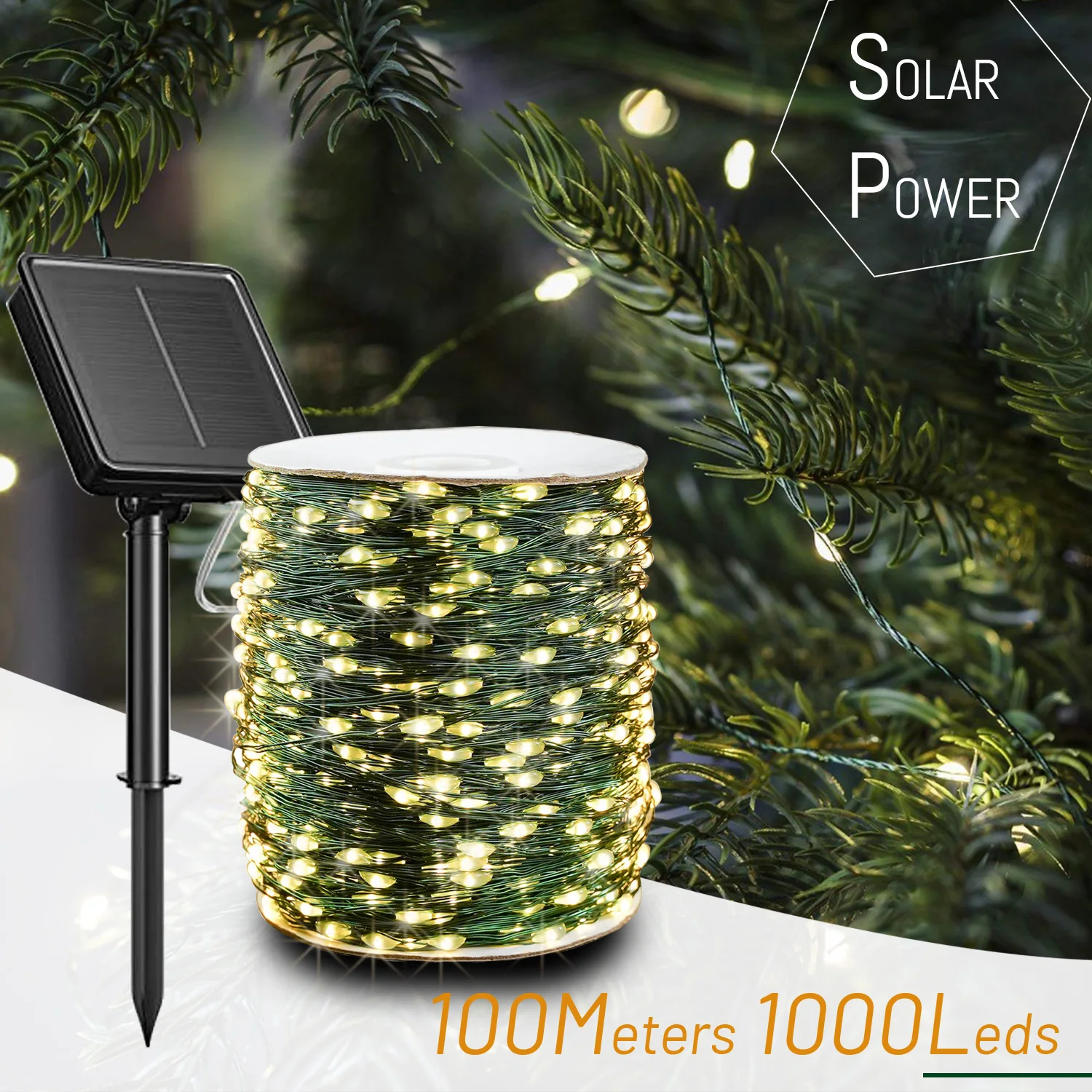 100M 1000LED Solar String Fairy Lights Garden Lights Solar Power Lamp Outdoor Waterproof Garland Christmas For Street Decoration
100M 1000LED Solar String Fairy Lights Garden Lights Solar Power Lamp Outdoor Waterproof Garland Christmas For Street Decoration