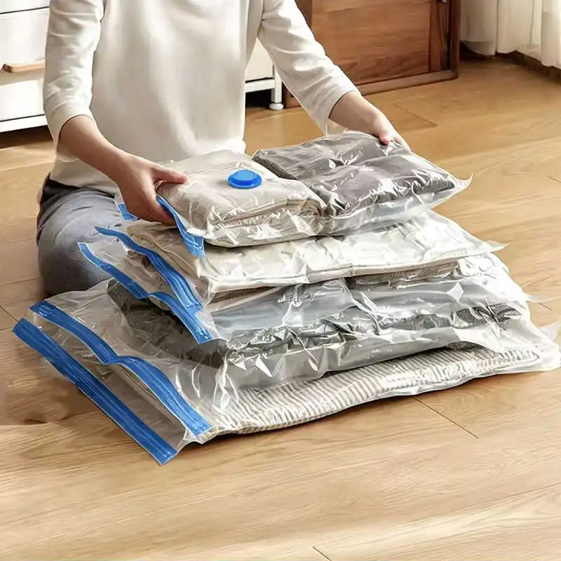 Transparent Vacuum Compression Bag for Clothes 40x60cm 60x80cm Air Compressed Sealed Storage for Suitcase Wardrobe Home Travel
Transparent Vacuum Compression Bag for Clothes 40x60cm 60x80cm Air Compressed Sealed Storage for Suitcase Wardrobe Home Travel