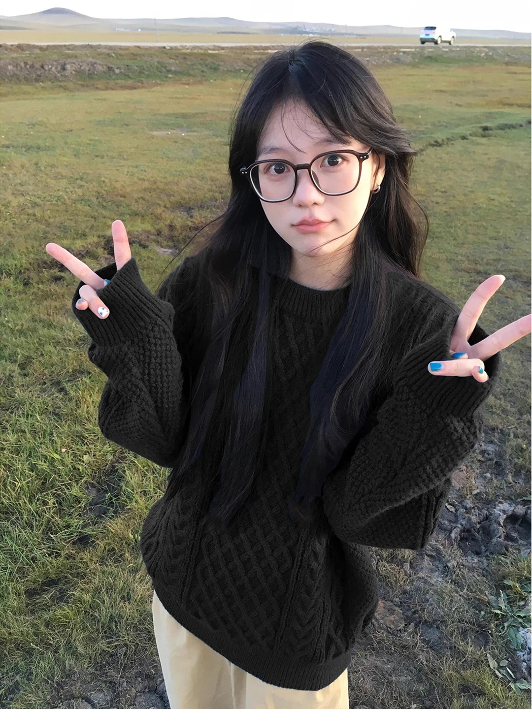 Bla Knitted Twisted Sweater ex round Ne Inner Wear Couple Tops Korean Sle Lazy Autumn Winter Casual Loose Fit
Bla Knitted Twisted Sweater ex round Ne Inner Wear Couple Tops Korean Sle Lazy Autumn Winter Casual Loose Fit