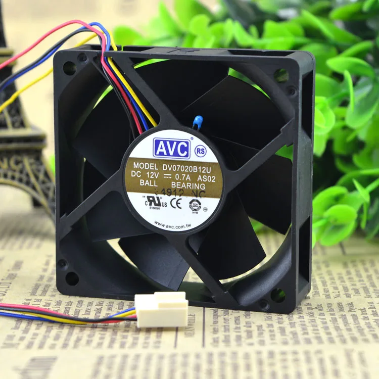 AVC 7020 DV07020B12U 12 В 0.7A 7 см Макс скорость воздушного потока PWM контроль температуры двойной шариковый вентилятор
AVC 7020 DV07020B12U 12 В 0.7A 7 см Макс скорость воздушного потока PWM контроль температуры двойной шариковый вентилятор