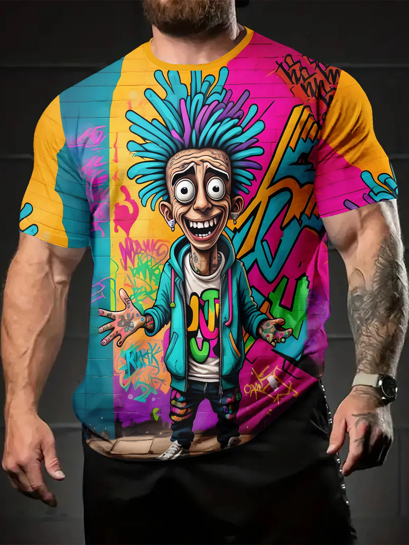 Fashion 3D Graphic Men's T-Shirt Summer Street Men's Tops Versatile Round Neck Men's Clothing Oversized Men's Short Sleeve Tee
Fashion 3D Graphic Men's T-Shirt Summer Street Men's Tops Versatile Round Neck Men's Clothing Oversized Men's Short Sleeve Tee