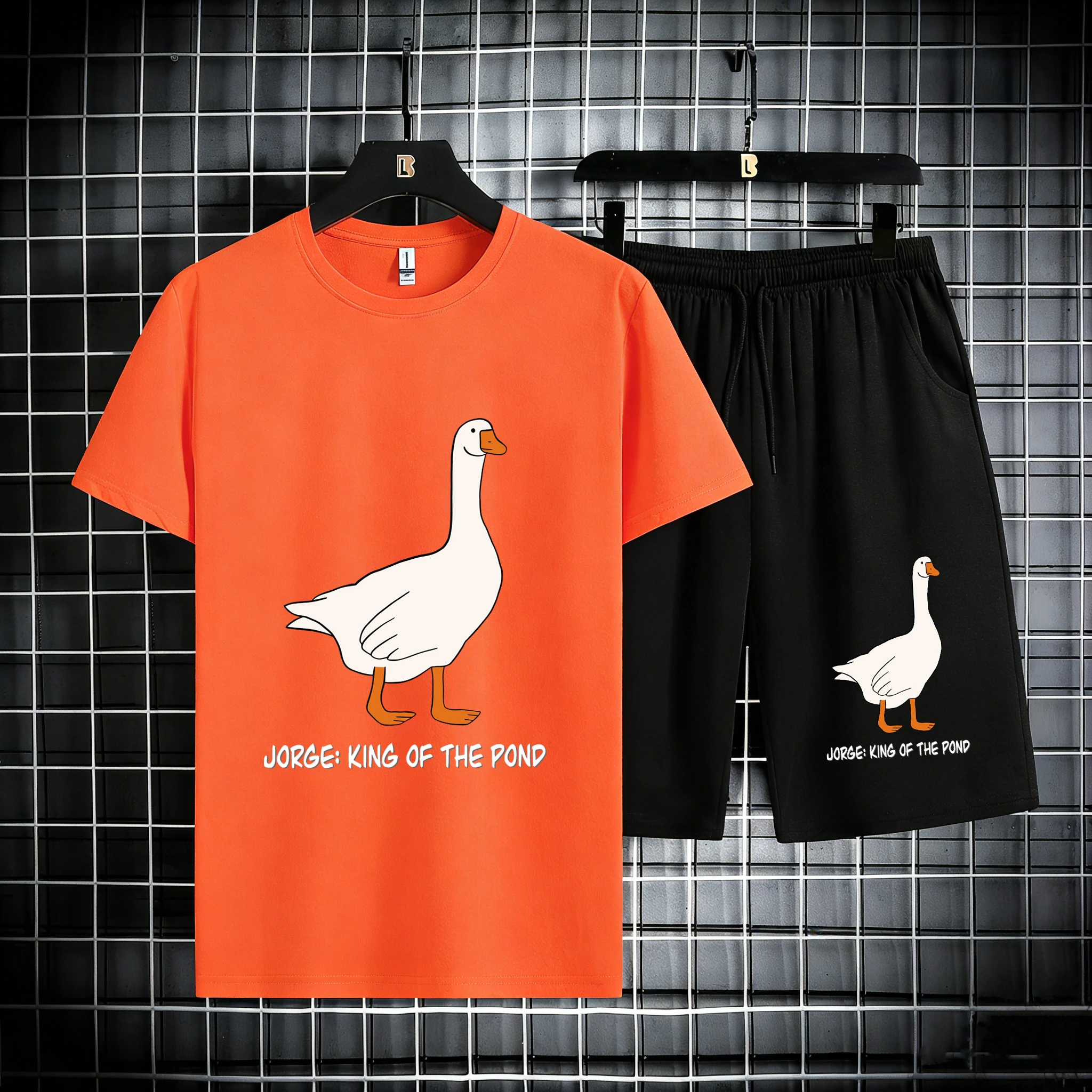 Jorge King Of The Pond Print Cotton Loose Basic T Shirt Man Pocket Summer Shorts Set Breathable Street Clothes Casual Sportswear
Jorge King Of The Pond Print Cotton Loose Basic T Shirt Man Pocket Summer Shorts Set Breathable Street Clothes Casual Sportswear