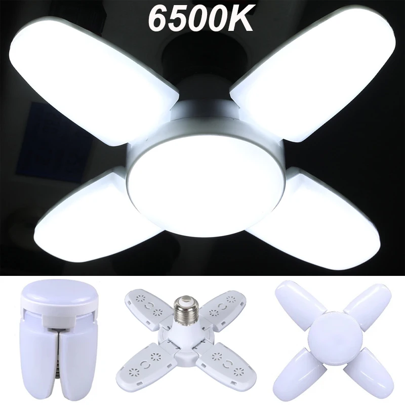 E27 Foldable Fan Shape LED Bulb Lamp 220V 110V 40 LEDs Light Bulbs For Home Ceiling Lamp Warehouse Garage White Light 6500LM
E27 Foldable Fan Shape LED Bulb Lamp 220V 110V 40 LEDs Light Bulbs For Home Ceiling Lamp Warehouse Garage White Light 6500LM