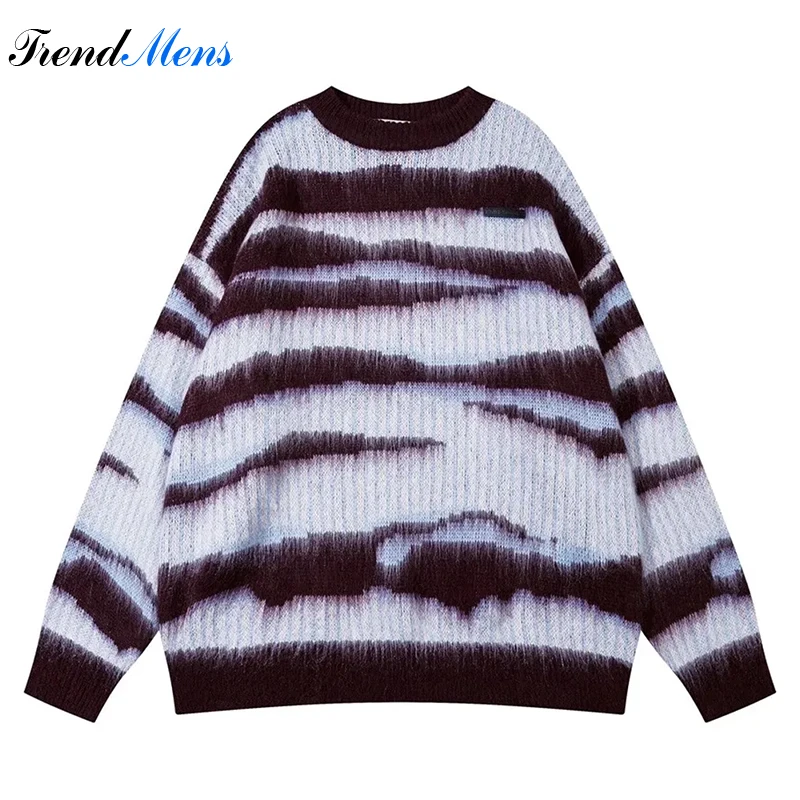 Men Striped Plush Sweater Loose Casual Harajuku Pullover High Street Fashion Comfortable Long Sleeved Couple Knit Autumn Winter
Men Striped Plush Sweater Loose Casual Harajuku Pullover High Street Fashion Comfortable Long Sleeved Couple Knit Autumn Winter