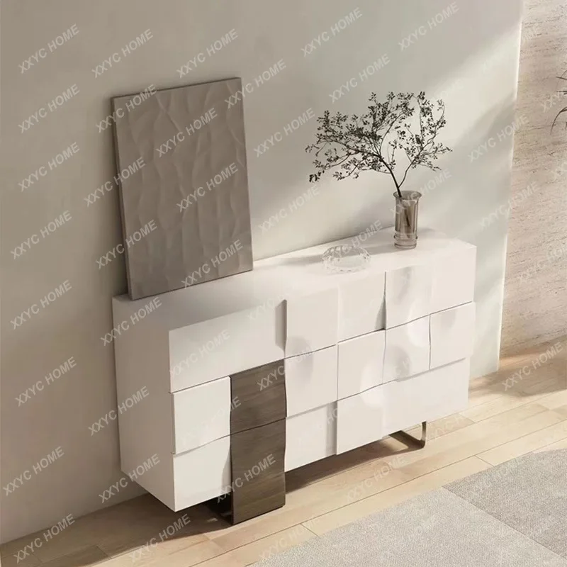 A light luxury drawer storage three-bucket cabinet high-end sense entrance cabinet
A light luxury drawer storage three-bucket cabinet high-end sense entrance cabinet