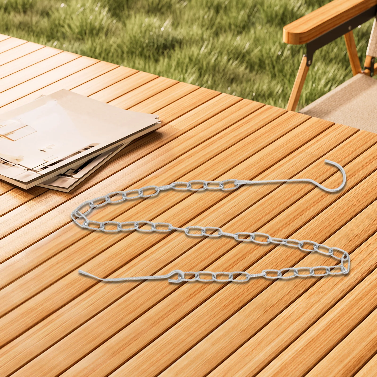 2Pcs Outdoor Camping Chain with Double Hooks Stainless Steel Hanging Chain for Pots Pans Water Cookware Portable Fire Setup
2Pcs Outdoor Camping Chain with Double Hooks Stainless Steel Hanging Chain for Pots Pans Water Cookware Portable Fire Setup