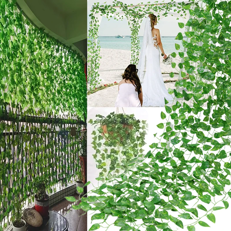 Artificial Vine Leaf Decoration Vine Plants Hanging Outdoor DIY Fake Green Ivy Leaf Garland Rattan Wedding Garden Creeper Leaves
Artificial Vine Leaf Decoration Vine Plants Hanging Outdoor DIY Fake Green Ivy Leaf Garland Rattan Wedding Garden Creeper Leaves