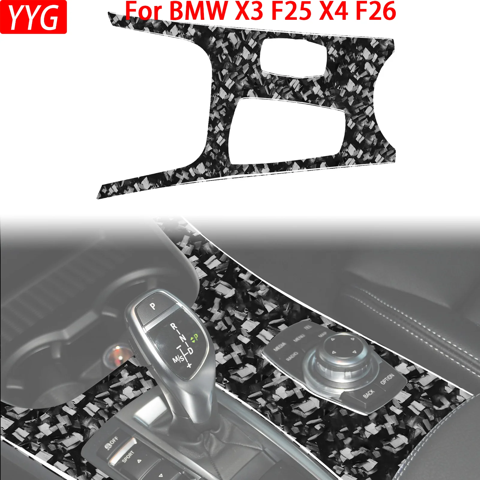 For BMW X3 F25 2011-2017 X4 F26 2014-2017 Car Center Console Gear Shift Panel Forged Carbon Fiber Interior Accessories Sticker
For BMW X3 F25 2011-2017 X4 F26 2014-2017 Car Center Console Gear Shift Panel Forged Carbon Fiber Interior Accessories Sticker