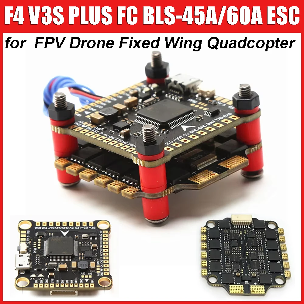 RC FPV Drone F4 V3S PLUS FC Flight Control BLS-45A/60A 4-in-1 ESC Stack Combo 30.5*30.5mm for RC Fixed Wing Quadcopter Plane DIY
RC FPV Drone F4 V3S PLUS FC Flight Control BLS-45A/60A 4-in-1 ESC Stack Combo 30.5*30.5mm for RC Fixed Wing Quadcopter Plane DIY