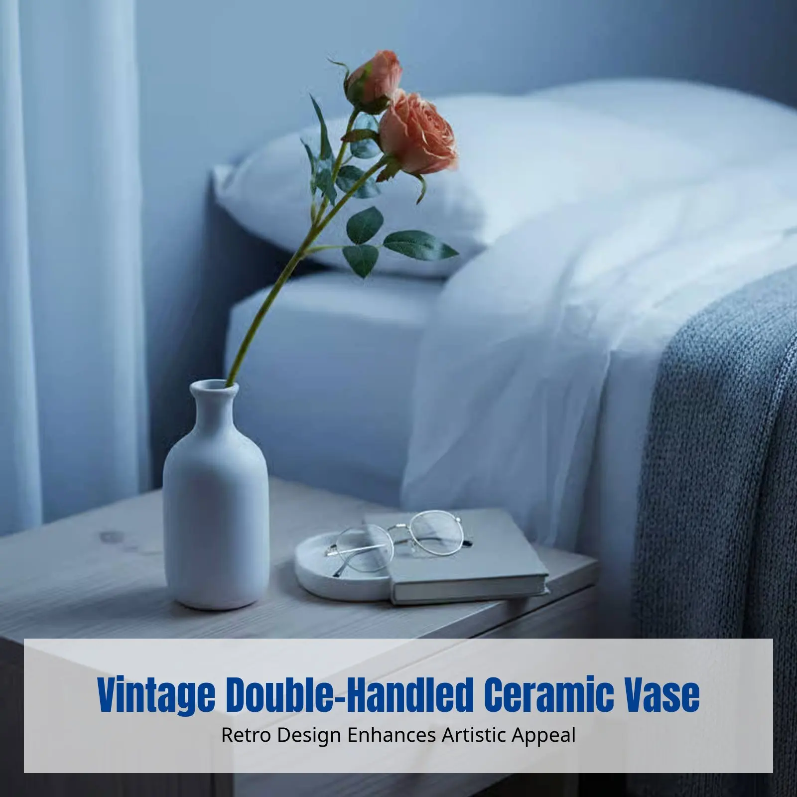 Ceramic Double Handle Vase, Retro Gourd Shape, Faux & Dried Flower Holder, Elegant Desktop Decor
Ceramic Double Handle Vase, Retro Gourd Shape, Faux & Dried Flower Holder, Elegant Desktop Decor