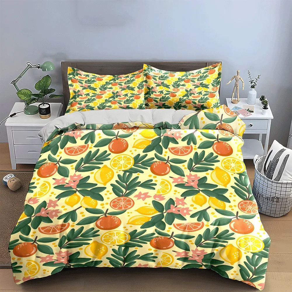Citrus Pattern Three-Piece Set for Decor Exquisite three-piece bedding set gift for kids and adults
Citrus Pattern Three-Piece Set for Decor Exquisite three-piece bedding set gift for kids and adults