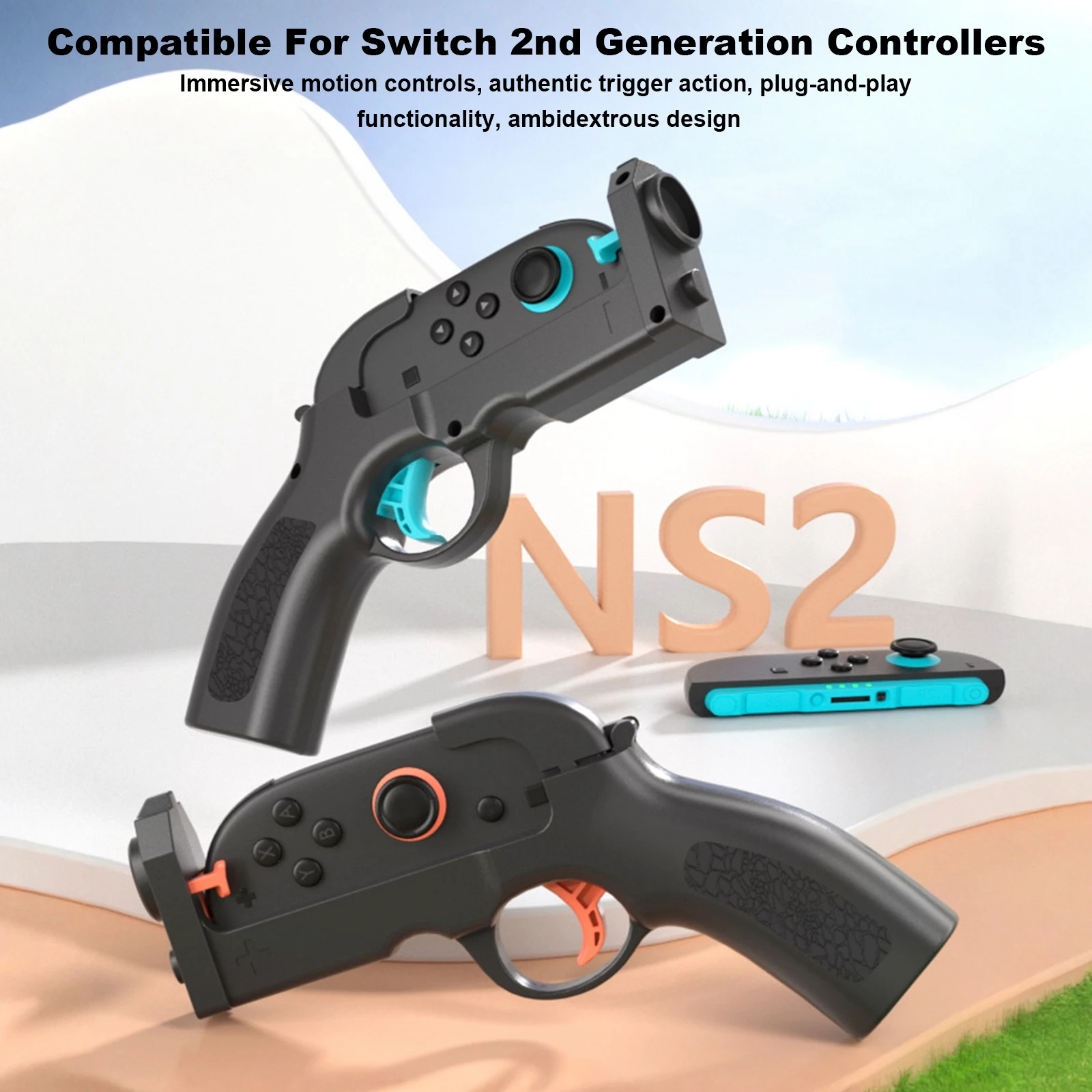 Shooting Game Gun Small Handle Shooting Game Gun Stock Grip Hand Grip Motion Controller for Switch 2 for Joy-Con Controller
Shooting Game Gun Small Handle Shooting Game Gun Stock Grip Hand Grip Motion Controller for Switch 2 for Joy-Con Controller