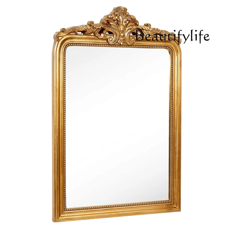 Retro carved mirror master bedroom dresser large mirror French makeup mirror wall hanging medieval fireplace
Retro carved mirror master bedroom dresser large mirror French makeup mirror wall hanging medieval fireplace