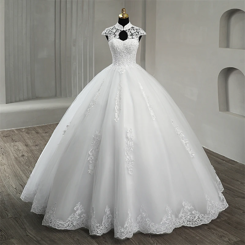 Custom Color Short Sleeve Wedding Dresses Luxury High-neck Classic Ball Gown Plus Size Vestido De Noiva Plus Size
Custom Color Short Sleeve Wedding Dresses Luxury High-neck Classic Ball Gown Plus Size Vestido De Noiva Plus Size
