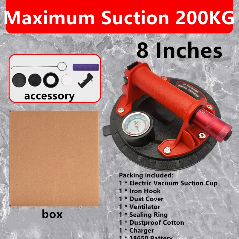 Electric Vacuum Suction Cup for Glass Tile Strong 200kg Bearing Capacity 8 Inch Industrial Sucker with Air Pump Electric Air Pum
Electric Vacuum Suction Cup for Glass Tile Strong 200kg Bearing Capacity 8 Inch Industrial Sucker with Air Pump Electric Air Pum