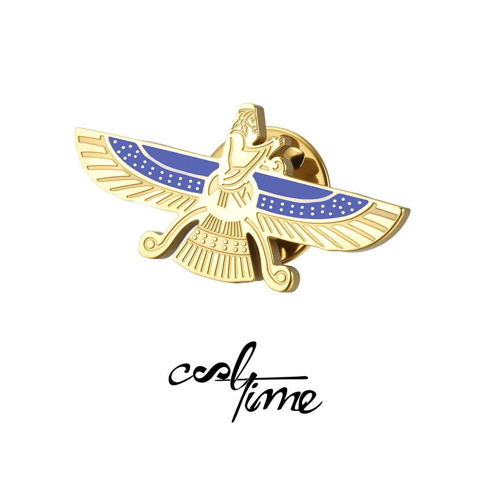 CoolTime Faravahar Pin Badge Blue Enamel Ancient Persian Protection Amulet Brooch Fravashi Winged Symbol Lapel Pin For Men Women
CoolTime Faravahar Pin Badge Blue Enamel Ancient Persian Protection Amulet Brooch Fravashi Winged Symbol Lapel Pin For Men Women