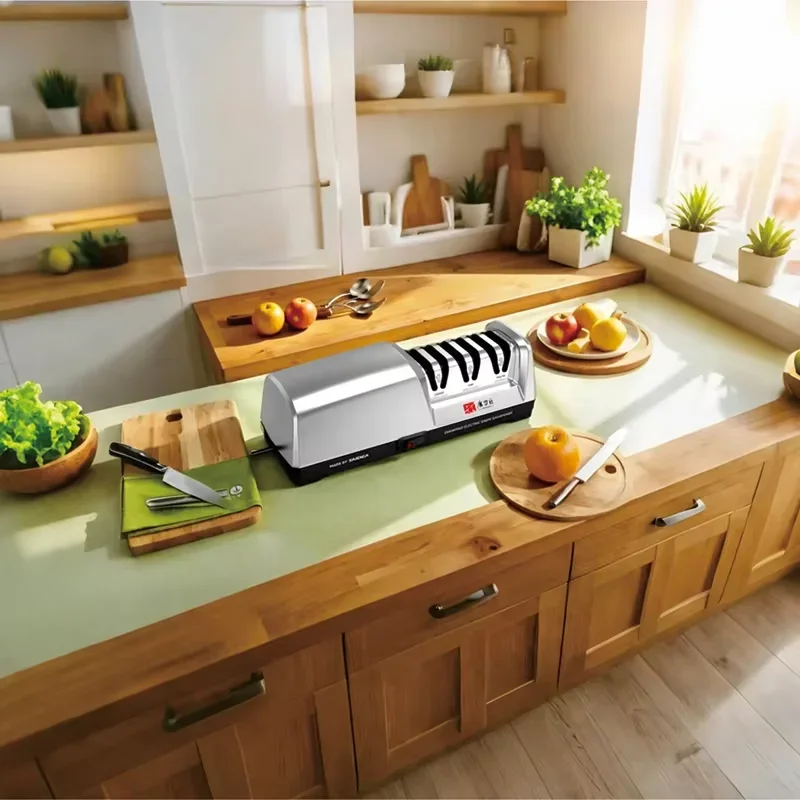 TAIDEA TG2302 Electric Knife Sharpener: Stainless Steel, 15 and 20 Degrees, 3-Stage Setup with Quick Sharpening & Polishing
TAIDEA TG2302 Electric Knife Sharpener: Stainless Steel, 15 and 20 Degrees, 3-Stage Setup with Quick Sharpening & Polishing