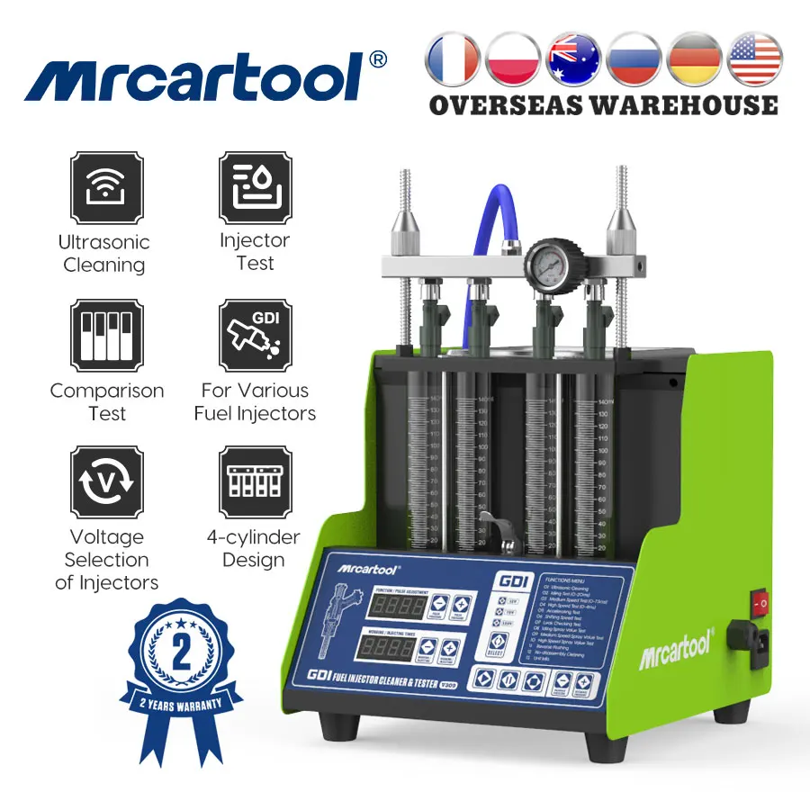 MRCARTOOL V309 GDI тестер очистки топливного инжектора 110 В/220 В 4 цилиндра для автомобиля мотоцикла ультразвуковой инжектор очистка тестер машина
MRCARTOOL V309 GDI тестер очистки топливного инжектора 110 В/220 В 4 цилиндра для автомобиля мотоцикла ультразвуковой инжектор очистка тестер машина